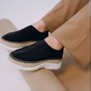 Kenzo Black K-Lastic Platform Espadrilles Sz 41